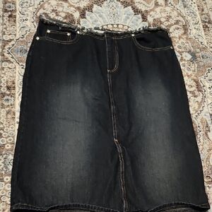 Y2K TILT Dark Wash Denim Pencil Skirt